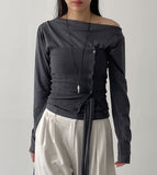 Button Ribbed Layered Tube Top