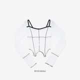 Ellen cut color matching t-shirt