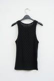 (W) Dot Black Sleeveless