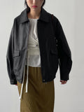 Timber Pocket Leather Overfit Blouson