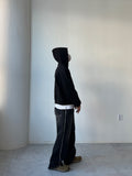 Side Cutting Black Denim