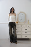 Washed teen bootcut denim