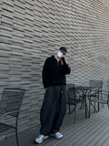 Half Zip-Up Wool Knit