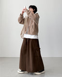 Mel Corduroy Crop Cargo Pants