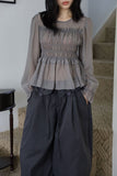 Bebe Frill See-Through Blouse