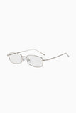 Square silver frame glass