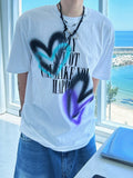 Heart spray half T-shirts