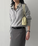 Cash Henley Neck Raglan Knit
