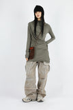 Fringe sand cargo denim