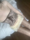 Parisian rose mesh stockings