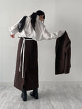 [Setup Available] Monet Tweed H-Line Long Skirt