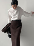 Powder Two-Way Belted Loose-Fit Shirt