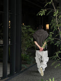 Middle Cargo Cotton String Pants
