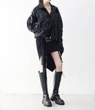 Oban Shirring Pocket String Overfit Windbreaker