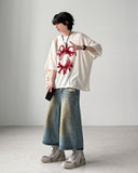 Grease Damage Bermuda Denim