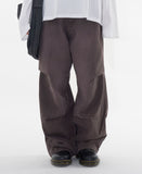 Morrow purple brown wide denim pants