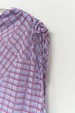 (W) Lisky Checked Shirring Top