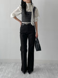 Ribbon Square Neck Knit Bustier