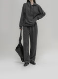 Uni Ribbed Knit Setup Pants
