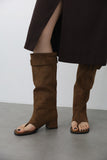Two-way flip-flop long boots
