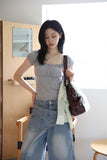 Sandy shirring t-shirt
