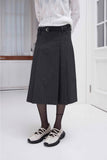 cut-out belt set skirt