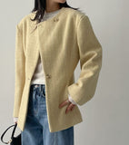 Glass Overfit Tweed Jacket