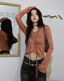 Cream Linkle Scarf T-shirt