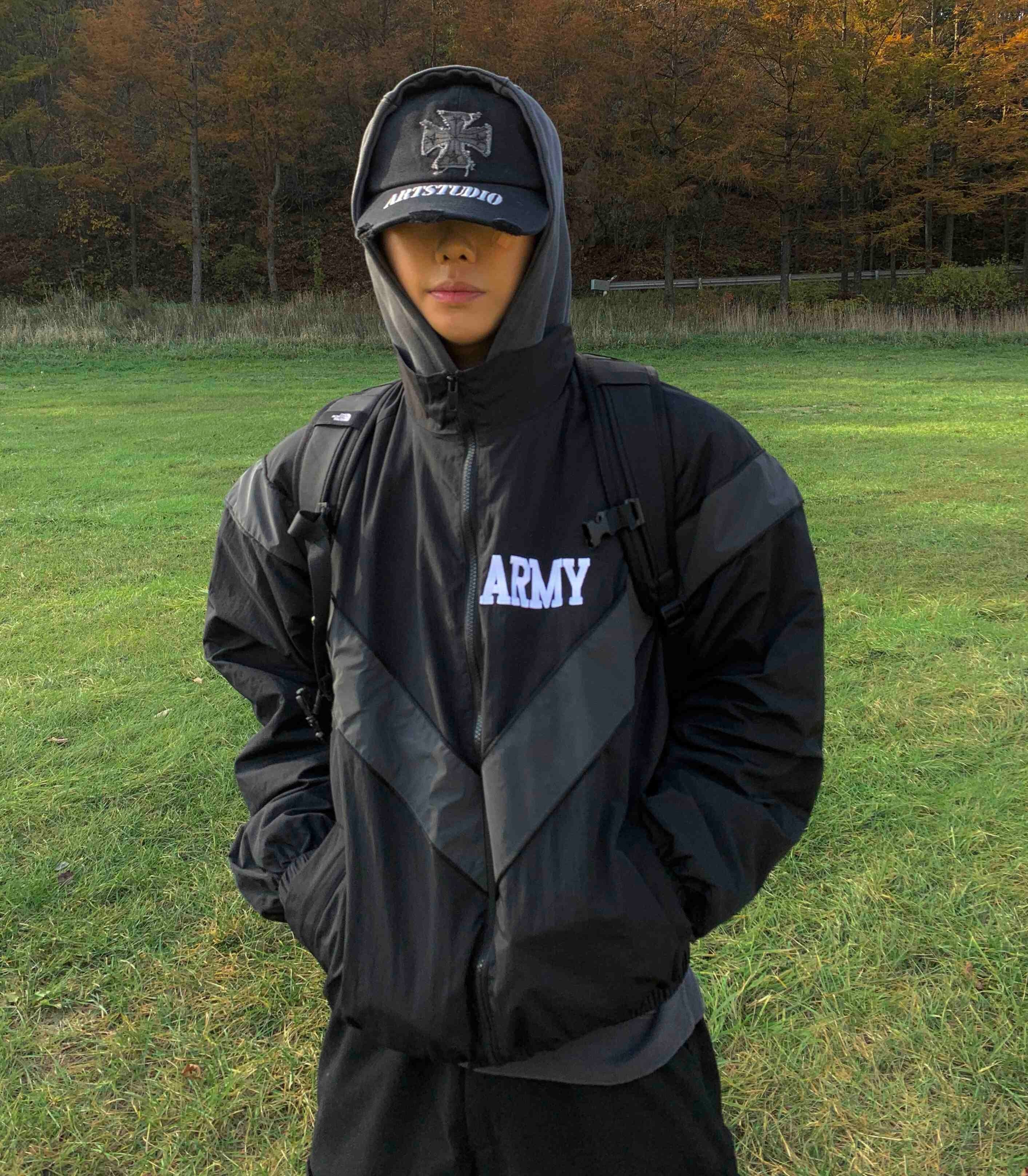 【DISCERNMENT】IPFU army US windbreaker Vtg US Army Windbreaker IPF Jacket Military Clothes Men's