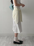 Dot Crease Mermaid Midi Skirt