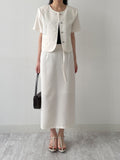 Lara Tweed Short Sleeve Jacket