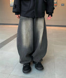 Mobeu washed balloon denim