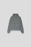 Stone Striped Zip Hoodie