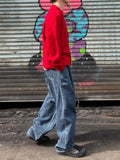 Unique Washed Two-Tuck Denim
