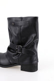 Shirring Fit Middle Boots
