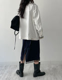Fold Satin Lace Skirt