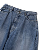 Washed Denim Balloon Pants