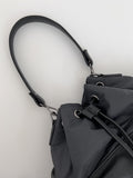 Multi twill leather bucket bag