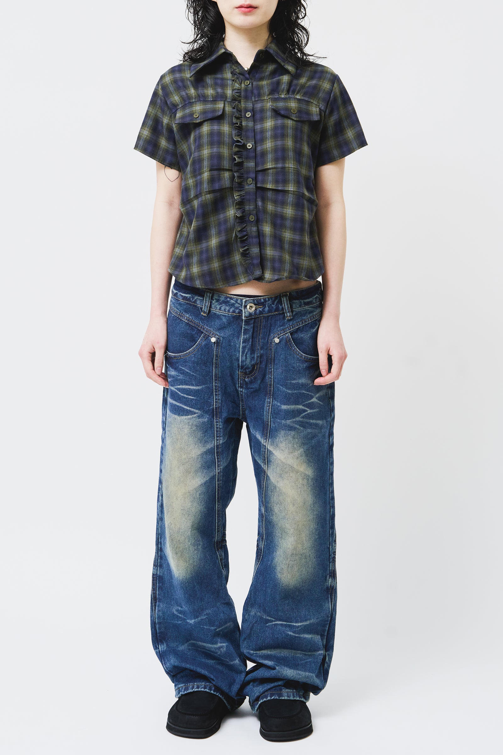 【HI FI FNK】Will Checked Shirt HI FI FNK(ハイファイファンク) - ウィルチェックシャツ / Will