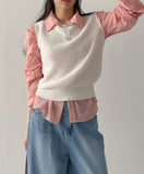 Nana See-through Round Neck Vest