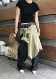 WASHED BLACK DENIM PANTS