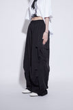 nylon pintuck carge pants
