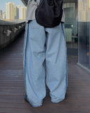 Reverse Track Balloon Denim Pants