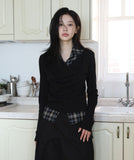 Bath Check Drape Tee