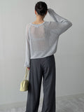 Anna V-neck see-through loose fit knit