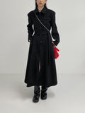 Belted Single Long One Piece Coat