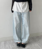 516 Washed Wide Denim Pants