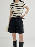 Black Blue Pintuck Part 4 Pants