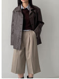 Flat Single Overfit Leather Jacket