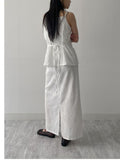 [Setup Available] Judy Lace Banding Long Skirt